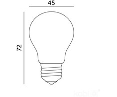 4W LED lemputė FMB, E27, balta, 3000K, 360°