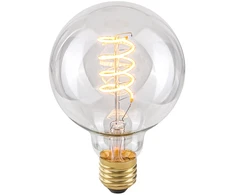 4W LED lemputė, G95, E27, skaidri, 2200K, dimeriuojama
