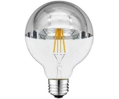 4W LED lemputė OPTONICA G95, E27, 2700K, sidabro sp. stiklas