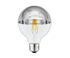 4W LED lemputė OPTONICA G95, E27, 2700K, sidabro sp. stiklas