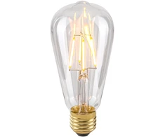 4W LED lemputė, ST64, E27, skaidri, 2200K, dimeriuojama