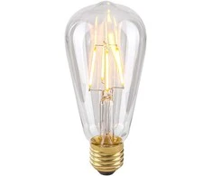 4W LED lemputė, ST64, E27, skaidri, 2200K, dimeriuojama