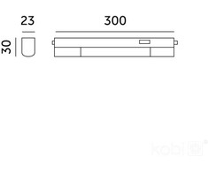4W LED linijinis šviestuvas WL, baltas, 3000/4000/6500K