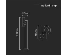 V-tac 4W LED pastatomas lauko šviestuvas, baltas, 4000K