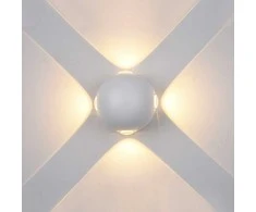 Sieninis šviestuvas 4W LED sieninis fasado šviestuvas CARSOLI, baltas, 3000K