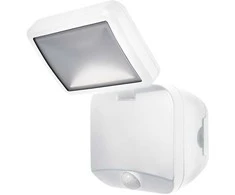Sieninis šviestuvas Osram 4W LED sieninis lauko šviestuvas, baltas, 4000K, su baterija ir judesio davikliu, IP54
