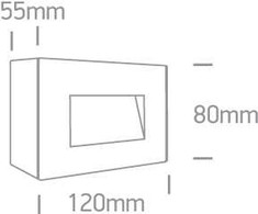 4W LED sieninis šviestuvas, baltas, 3000K, 67076/W/W