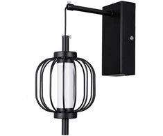 4W LED sieninis šviestuvas PEDRO, juodas, 3000K
