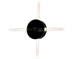 4W LED sieninis šviestuvas, apvalus, juodas, IP65, 4000K