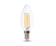 V-tac 4W LED žvakės formos lemputė, E14, 3000K, dimeriuojama