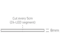 4W/m COB LED juosta, 24V, 4000K, 5m ritė, 7839/C