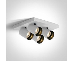 Lubinis šviestuvas 4x10W LED paviršinis akcentinis šviestuvas, baltas, GU10, 65405N/W