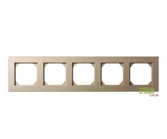 Liregus 5-vietis rėmelis EPSILON SLIM LINE, šampano sp.
