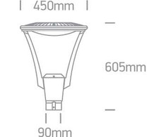 50W LED gatvės šviestuvas, antracito sp., 4000K, IP65, 70105/AN/C