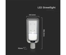 V-tac 50W LED gatvės šviestuvas, pilkas, 4000K