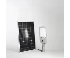 50W LED gatvės šviestuvas su saulės baterija ir judesio davikliu IPERION, sidabro sp., 4000K, IP65