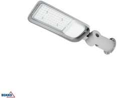 Bemko 50W LED gatvės šviestuvas su šviesos jutikliu JAZMIN, šviesiai pilkas, 4000K, IP65, 140°x70°