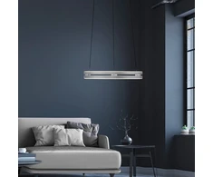 50W LED pakabinamas šviestuvas E-LOOP, aliuminio sp., 2700-5000K, dimeriuojamas, 50cm, reguliuojamo aukščio