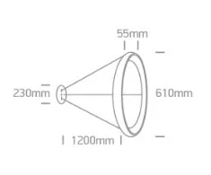 50W LED pakabinamas šviestuvas, šlifuoto žalvario sp., 3000K, IP20, 62144NB/BBS/W