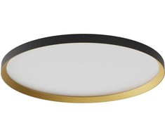 50W LED paviršinis/pakabinamas šviestuvas DAMA, juodos/aukso sp., 3000/4000/5000K, 60cm, 01-3751