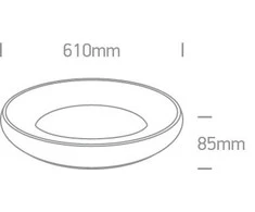 Lubinis šviestuvas Bikuvalt 50W LED paviršinis šviestuvas, matinės žalvario sp., 3000K, IP20, 62144N/BBS/W