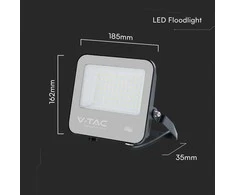 V-tac 50W LED prožektorius, juodas, 6500K, CREE LED chip