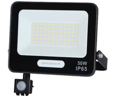 50W LED prožektorius su judesio davikliu, juodas, 4000K