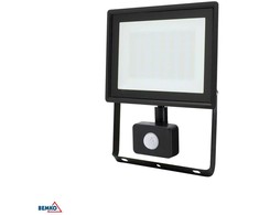 Kafler 50W LED prožektorius su judesio davikliu KASTEL, juodas, 6500K, IP65