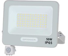 50W LED prožektorius su judesio davikliu, baltas, 4000K