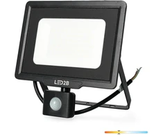 50W LED prožektorius su judesio davikliu MHC, juodas, 3000K, IP44