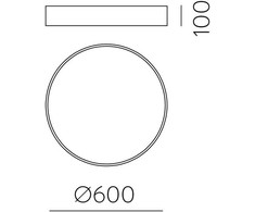 52W LED lubinis šviestuvas ISIA, juodas, 2700/3000/4000K, dimeriuojamas, P3453172NDP