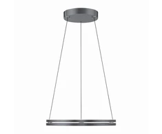 53W LED pakabinamas šviestuvas E-LOOP, pilkos sp., 2700-5000K, dimeriuojamas, 70cm, reguliuojamo aukščio