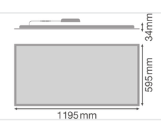 Ledvance 53W LED panelė PANEL COMPACT, 120x60cm, balta, 4000K, 90°
