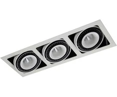 54W LED įleidžiamas šviestuvas ALESSO, baltos/juodos sp., 3000K