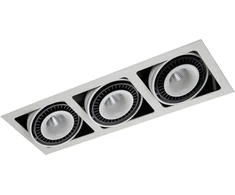 54W LED įleidžiamas šviestuvas ALESSO, baltos/juodos sp., 3000K