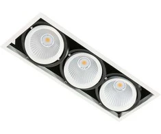 Netlighting 54W LED įleidžiamas šviestuvas VERTICO TRIPLE, baltos/juodos sp., 4000K