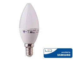 5.5W LED lemputė V-TAC, žvakės formos, E14, termoplastikas, 3000K (šiltai balta), SAMSUNG LED chip