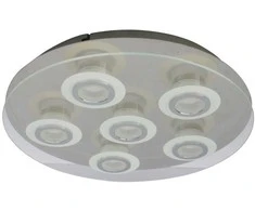 5,5W LED lubinis šviestuvas FLAVIO, chromo/baltos sp./skaidrus, 3000K