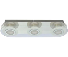 5,5W LED lubinis šviestuvas FLAVIO, chromo/baltos sp./skaidrus, 3000K