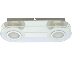 5,5W LED lubinis šviestuvas FLAVIO, chromo/baltos sp./skaidrus, 3000K