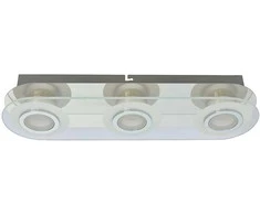 5,5W LED lubinis šviestuvas FLAVIO, chromo/baltos sp./skaidrus, 3000K
