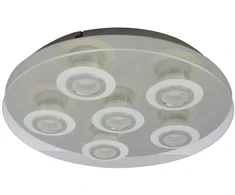 5,5W LED lubinis šviestuvas FLAVIO, chromo/baltos sp./skaidrus, 3000K