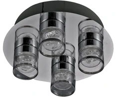 Lubinis šviestuvas 5,5W LED paviršinis šviestuvas MARC, chromo sp./skaidrus, 3000K