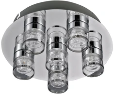 5,5W LED paviršinis šviestuvas MARC, chromo sp./skaidrus, 3000K