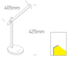 5,5W LED stalo šviestuvas, juodas, 3000/4000/6500K, dimeriuojamas, 61108/B/V