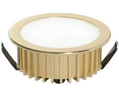 5,8W LED įleidžiamas šviestuvas FUSION, aukso sp., 4000K