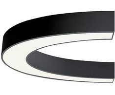 58W LED lubinis šviestuvas SEMI, juodas, 4000K, 1500mm, 3918-0115-4-B-N