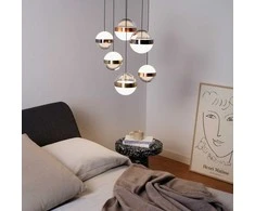 Ideal Lux 58W LED pakabinamas šviestuvas GALAXY SP6, juodos/baltos sp., 3000K, 321172