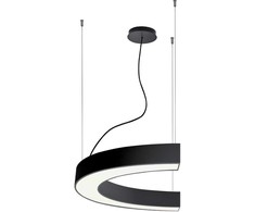 58W LED pakabinamas šviestuvas SEMI, juodas, 4000K, PUSH, 1500mm, 3918-0015-4-B-D4