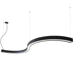58W LED pakabinamas šviestuvas SEMI S, juodas, 3000K, 2000mm, DALI, 3921-0020-3-B-D3